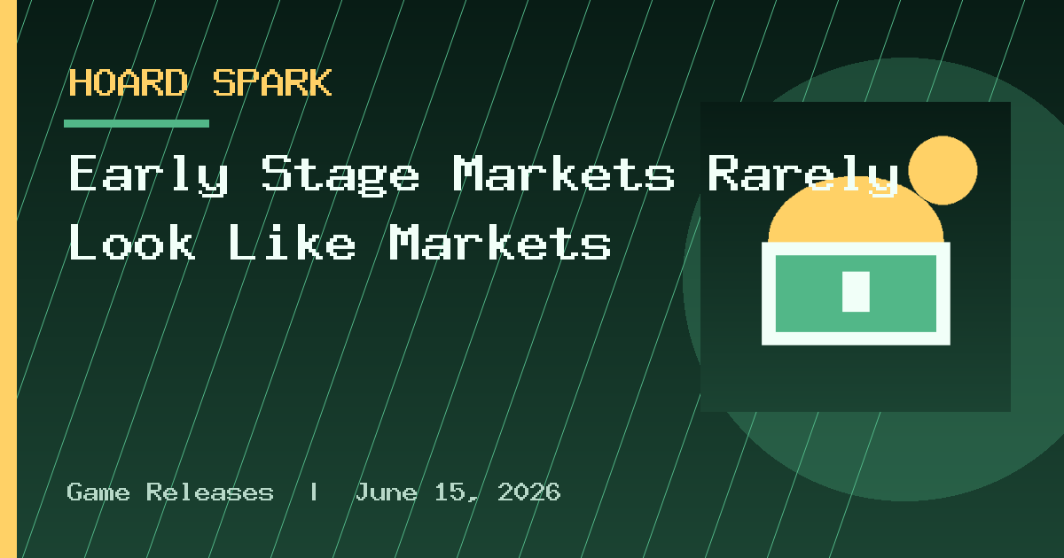 Early Stage Markets Rarely Look Like Markets